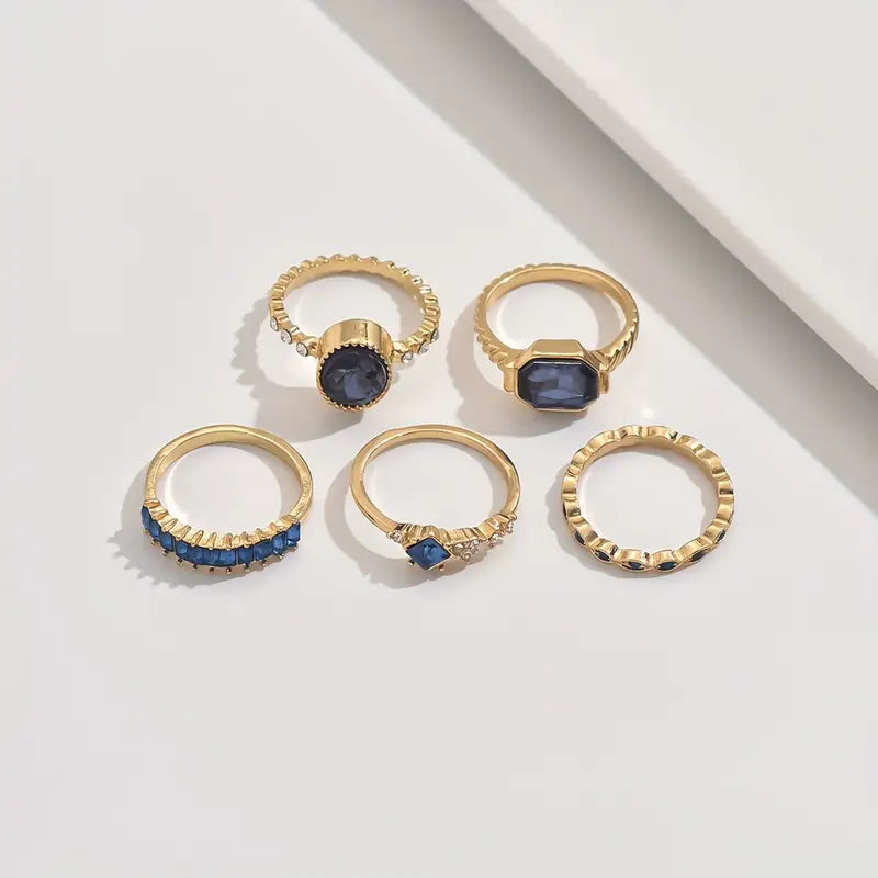 Conjunto de anillos Blue Gold | Juntos contra la diabetes